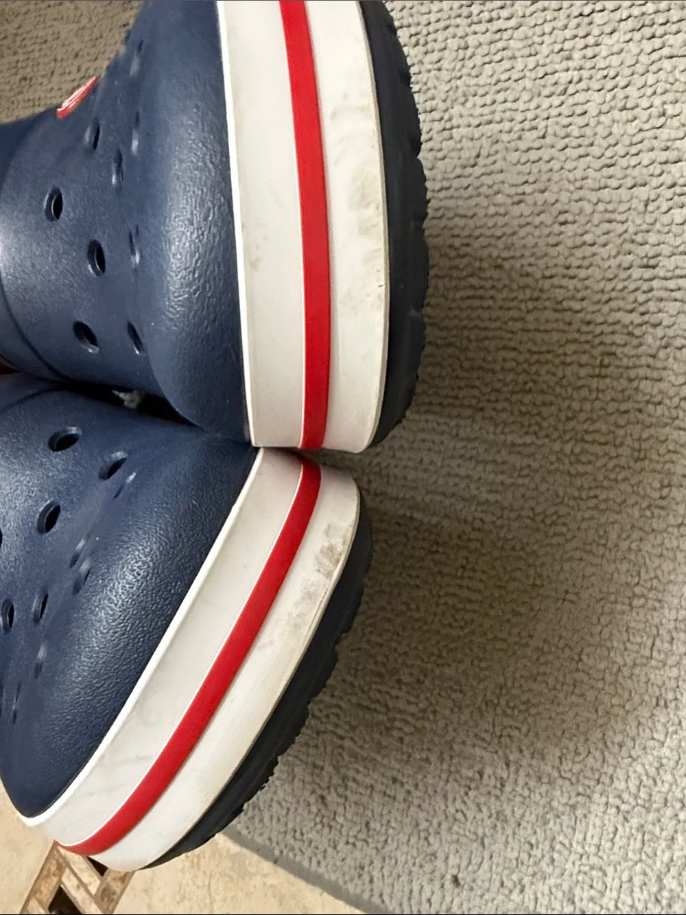 Unisex Crocs-Style Kids Navy Clog Shoes J6